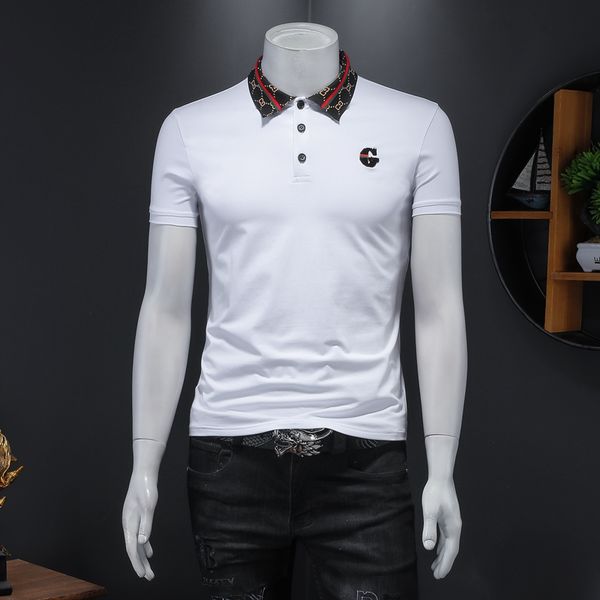 2022 summer men's mercerized cotton short-sleeved printed polo shirts business casual fashion high-end cotton stitching sweatshirts, White;black
2022 summer men's mercerized cotton short-sleeved printed polo shirts business casual fashion high-end cotton stitching sweatshirts, White;black