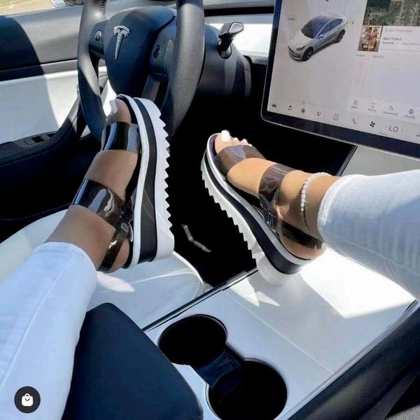 women sandals thick bottem platform ladies heel summer shoes female height increasing beach casual sandalias mujer, Black
women sandals thick bottem platform ladies heel summer shoes female height increasing beach casual sandalias mujer, Black