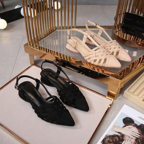 female sandal velvet shoes large size slip-on loafers summer women's shallow mouth all-match strappy heels girls suede beige big sandal, Black
female sandal velvet shoes large size slip-on loafers summer women's shallow mouth all-match strappy heels girls suede beige big sandal, Black