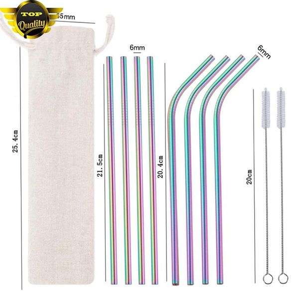 drinking straws rainbow color reusable metal 304 stainless steel straw set with cleaner brush milk drinkware bar party
drinking straws rainbow color reusable metal 304 stainless steel straw set with cleaner brush milk drinkware bar party