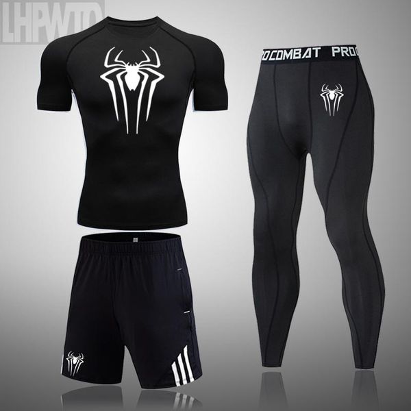 running sets men sportswear tight tracksuits training sport set gym clothes compression short sleeve + legging workout suit, Black;blue
running sets men sportswear tight tracksuits training sport set gym clothes compression short sleeve + legging workout suit, Black;blue