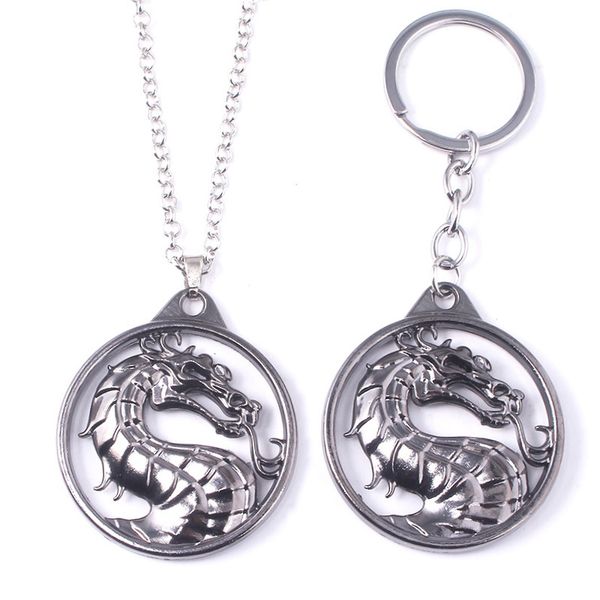 game movie mortal kombat dragon totem logo alloy key chains keychain keyring key chain pendant necklace jewelry accessories, Silver
game movie mortal kombat dragon totem logo alloy key chains keychain keyring key chain pendant necklace jewelry accessories, Silver