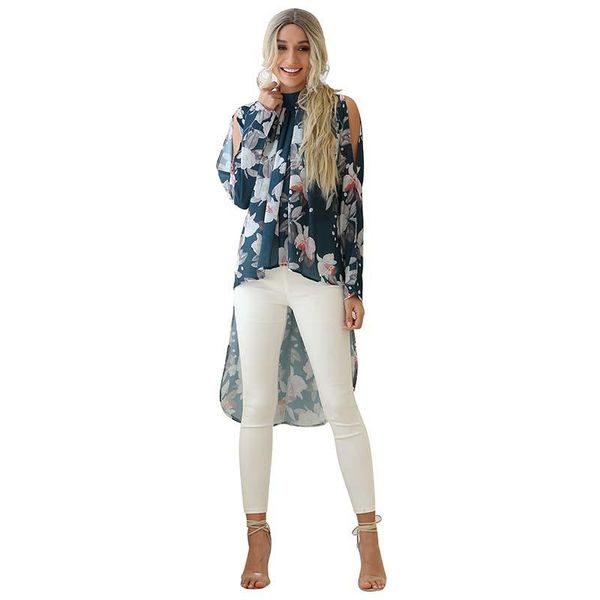 women's blouses & shirts fashion elegant women blouse bohemian floral print long sleeve off shoulder hem asymmetrical female and, White
women's blouses & shirts fashion elegant women blouse bohemian floral print long sleeve off shoulder hem asymmetrical female and, White
