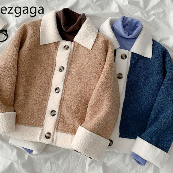 ezgaga women jackets warm fashion turn-down collar winter outwear thick lambswool coats korean sweet streetwear 210430, Black;brown
ezgaga women jackets warm fashion turn-down collar winter outwear thick lambswool coats korean sweet streetwear 210430, Black;brown