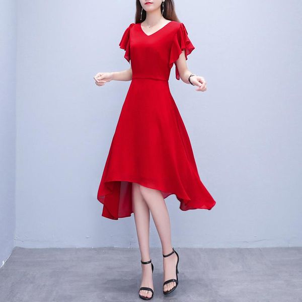 casual dresses summer women black 2021 elegant chiffon dress v-neck solid short sleeve long party -4xl, Black;gray
casual dresses summer women black 2021 elegant chiffon dress v-neck solid short sleeve long party -4xl, Black;gray