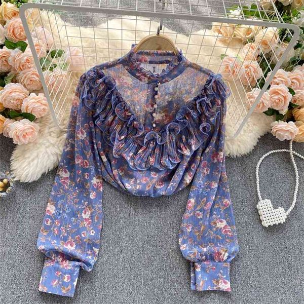 lady fashion chiffon long-sleeved shirt women stand neck floral print elegant vintage clothes blouse camisas mujer q437 210527, White
lady fashion chiffon long-sleeved shirt women stand neck floral print elegant vintage clothes blouse camisas mujer q437 210527, White