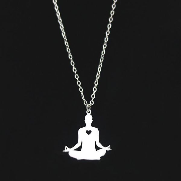 pendant necklaces high gloss 304 stainless steel religious yoga necklace accessories, Silver
pendant necklaces high gloss 304 stainless steel religious yoga necklace accessories, Silver