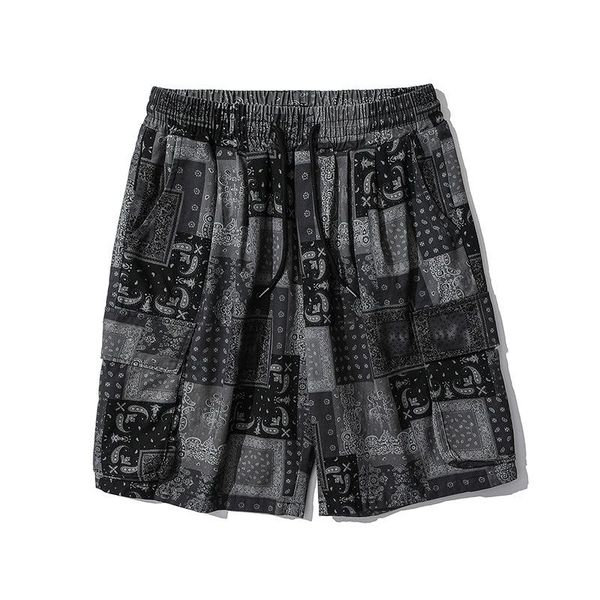 men's shorts classic cashew flower print men women cargo casual breechcloth pocket pants beach sports, White;black
men's shorts classic cashew flower print men women cargo casual breechcloth pocket pants beach sports, White;black