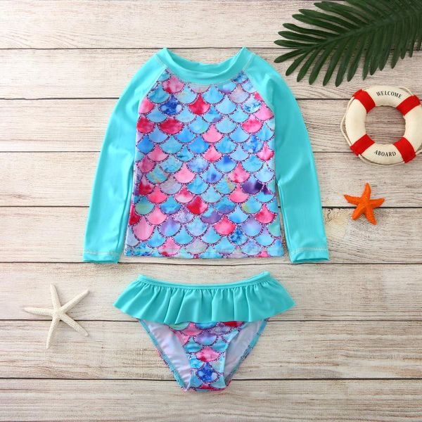 beachwear long sleeve mermaids fish scale printed rashguard beach swimwear children bottom bathing suit set with botto one-pieces, Black
beachwear long sleeve mermaids fish scale printed rashguard beach swimwear children bottom bathing suit set with botto one-pieces, Black