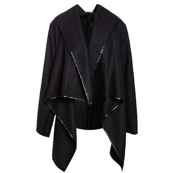 women's trench coats autumn fashion irregular coat women long overcoats solid female warm sleeve zipper overcoat, Tan;black
women's trench coats autumn fashion irregular coat women long overcoats solid female warm sleeve zipper overcoat, Tan;black