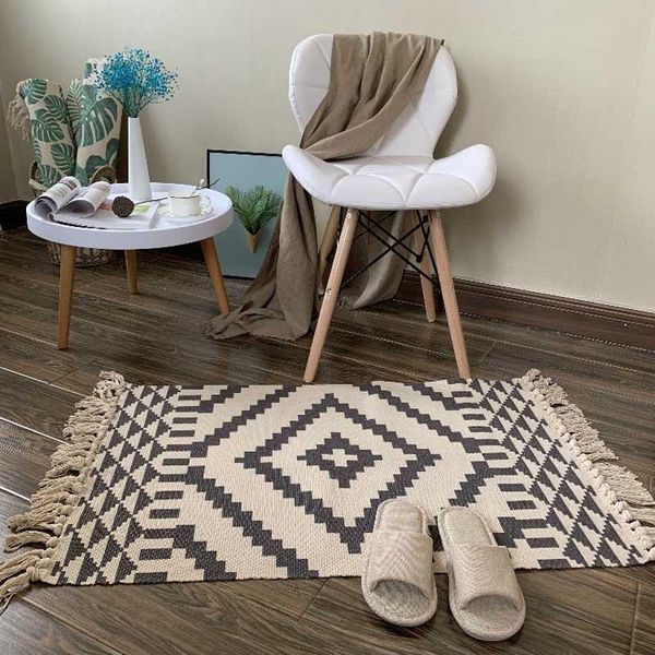 carpets nordic style geometric cotton linen carpet with tassels absorbent non-slip doormat area rug home decor
carpets nordic style geometric cotton linen carpet with tassels absorbent non-slip doormat area rug home decor