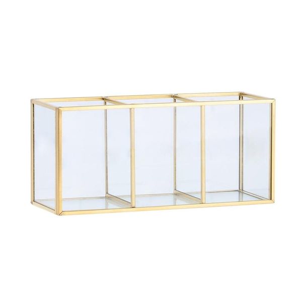 gold glass makeup brush holder storage container ring earring clear decorative pen pencil beauty display boxes & bins
gold glass makeup brush holder storage container ring earring clear decorative pen pencil beauty display boxes & bins