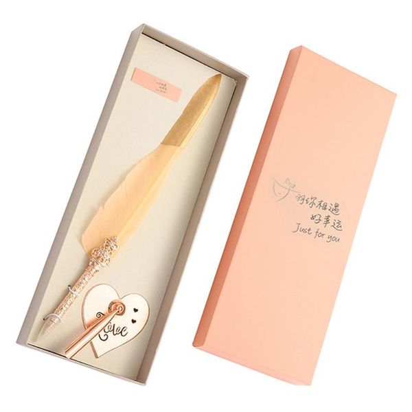 ballpoint pens w3jd vintage 0.5mm quill dip feather pen signature with heart base calligraphy writing office school supplies, Blue;orange
ballpoint pens w3jd vintage 0.5mm quill dip feather pen signature with heart base calligraphy writing office school supplies, Blue;orange