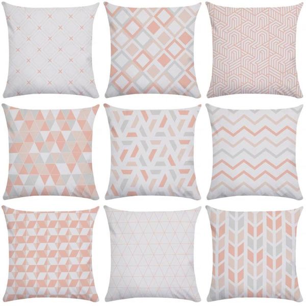 cushion/decorative pillow pink plaid throw pillows for living room sofa geometric striped case cushion cover plush pillowslip home decor car 
cushion/decorative pillow pink plaid throw pillows for living room sofa geometric striped case cushion cover plush pillowslip home decor car