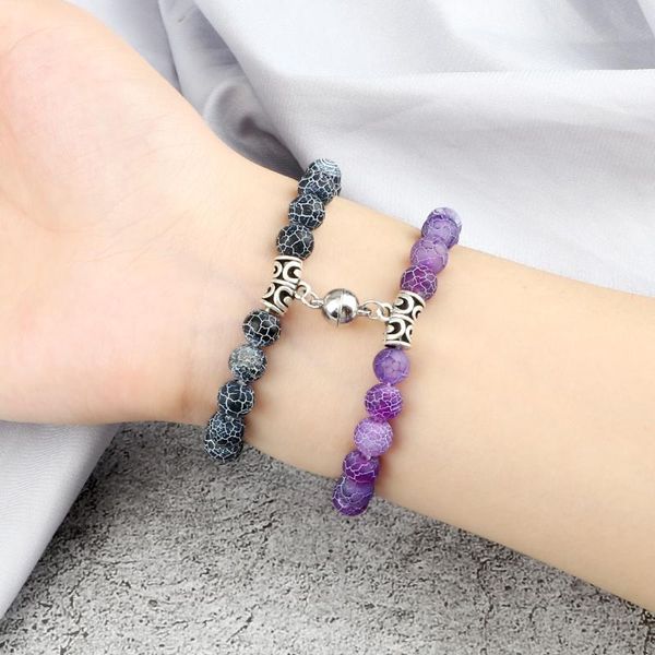 beaded, strands 2021 lovers couple magnet bracelet natural tiger eye stone bracelets weathered lava beads bangles distance jewelry gifts, Black
beaded, strands 2021 lovers couple magnet bracelet natural tiger eye stone bracelets weathered lava beads bangles distance jewelry gifts, Black