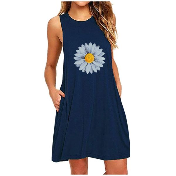 round collar mini dress fashion womens dresses pocket daisy printing sleeveless sukienka a-line casual nightdress loose vestido, Black;gray
round collar mini dress fashion womens dresses pocket daisy printing sleeveless sukienka a-line casual nightdress loose vestido, Black;gray