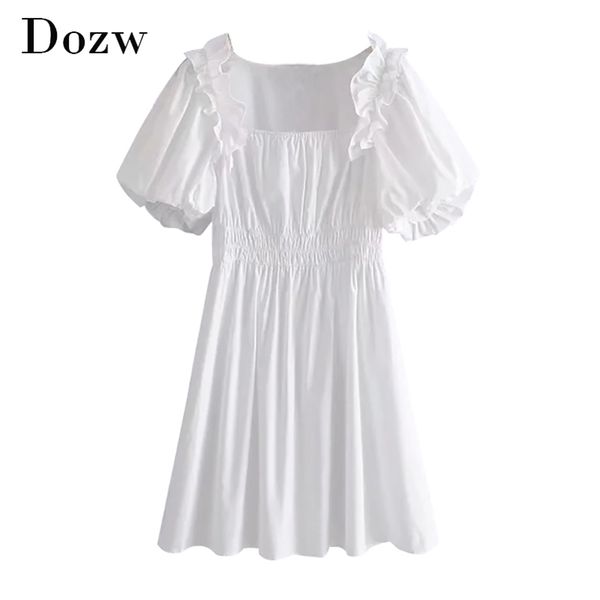 women sweet black white dress ruffles puff short sleeve stylish chic mini elastic waist pleated cotton es 210515, Black;gray
women sweet black white dress ruffles puff short sleeve stylish chic mini elastic waist pleated cotton es 210515, Black;gray