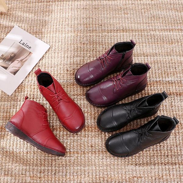 boots winter thickened warm plush leather short mother cotton soft sole shoes woman, Black
boots winter thickened warm plush leather short mother cotton soft sole shoes woman, Black