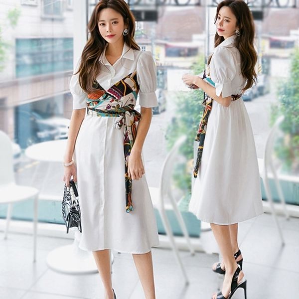 korean style summer women elegant fake two piece shirt office lady fashion print bow belt patchwork mid-calf dress 210416, Black;gray
korean style summer women elegant fake two piece shirt office lady fashion print bow belt patchwork mid-calf dress 210416, Black;gray