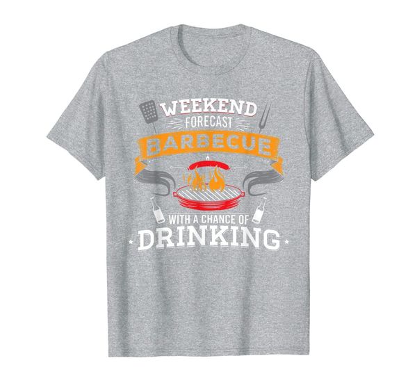 weekend forecast barbecue with a chance of drinking beer bbq t-shirt, White;black
weekend forecast barbecue with a chance of drinking beer bbq t-shirt, White;black