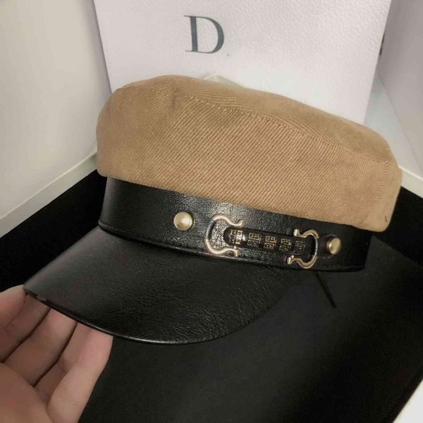 new hat women's chain pu navy cap usa version simple versatile flat cap for outdoor travel, Black;white
new hat women's chain pu navy cap usa version simple versatile flat cap for outdoor travel, Black;white