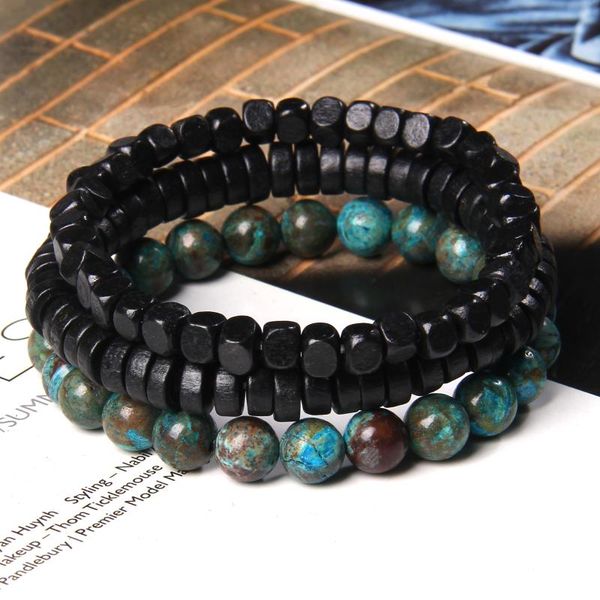 beaded, strands 3pcs/set classic men bracelet set black wood bead lava stone energy balance reiki agates ethnic multilayer bangles
beaded, strands 3pcs/set classic men bracelet set black wood bead lava stone energy balance reiki agates ethnic multilayer bangles