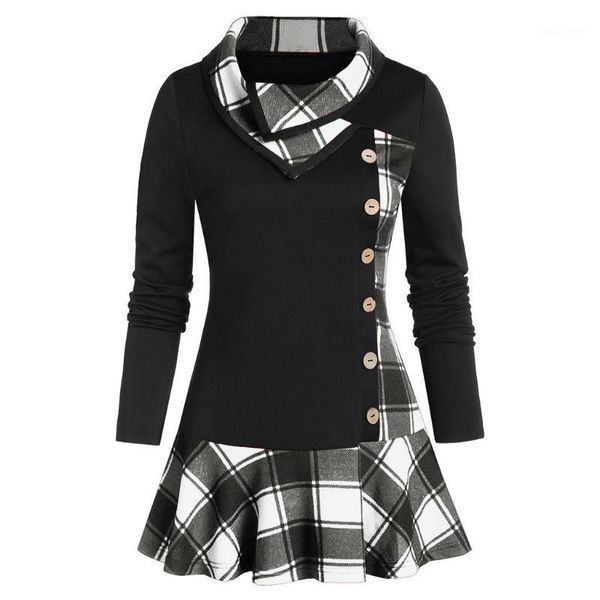 women's blouses & shirts spring fall 2021 plaid patchwork women plus size 5xl button printed tunic large gothic blouse ladies vintage#8, White
women's blouses & shirts spring fall 2021 plaid patchwork women plus size 5xl button printed tunic large gothic blouse ladies vintage#8, White