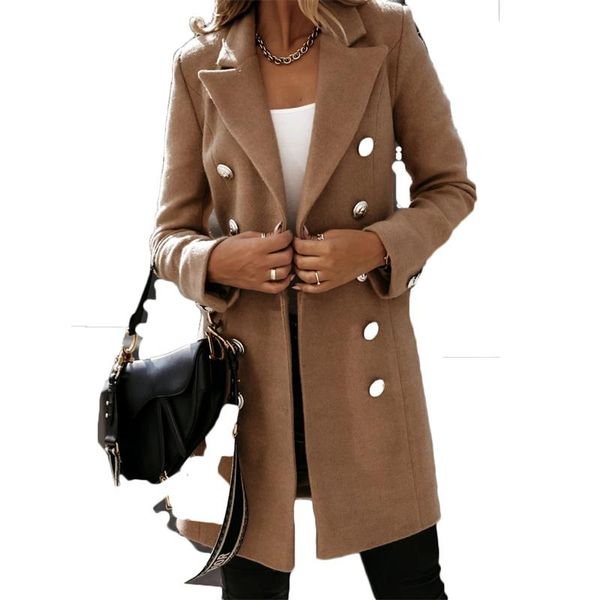 women's wool & blends nizi jacket coat women 2021 autumn and winter solid long-sleeved suit collar vintage double-breasted lapel m5, Black
women's wool & blends nizi jacket coat women 2021 autumn and winter solid long-sleeved suit collar vintage double-breasted lapel m5, Black