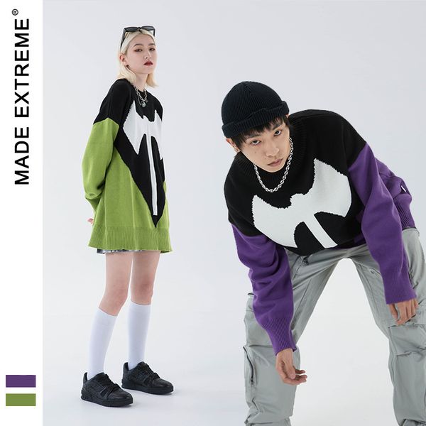 sweaters knit madeextreme street high fashion pattern design color blocking sweater jacquard autumn winter men's, White;black
sweaters knit madeextreme street high fashion pattern design color blocking sweater jacquard autumn winter men's, White;black