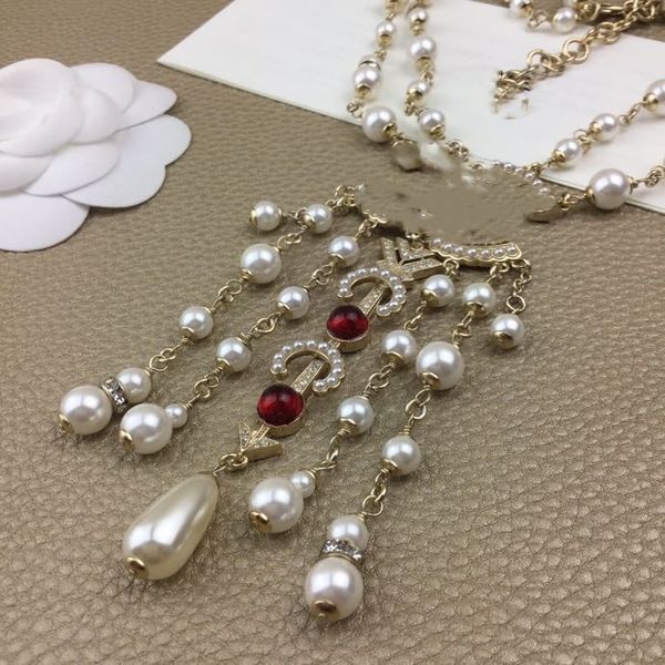 luxury brand designer sweater necklace copper white pearl crystal chain pendant for fashion women jewelry gift in a box, Silver
luxury brand designer sweater necklace copper white pearl crystal chain pendant for fashion women jewelry gift in a box, Silver