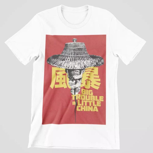big trouble in little china t-shirt movie skull 80s film retro jack classic tee, White;black
big trouble in little china t-shirt movie skull 80s film retro jack classic tee, White;black