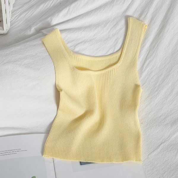 women's tanks & camis heliar summer 2021 tank slim fit solid knit cropped female camisole korean fashion crop mujer cute women, White
women's tanks & camis heliar summer 2021 tank slim fit solid knit cropped female camisole korean fashion crop mujer cute women, White