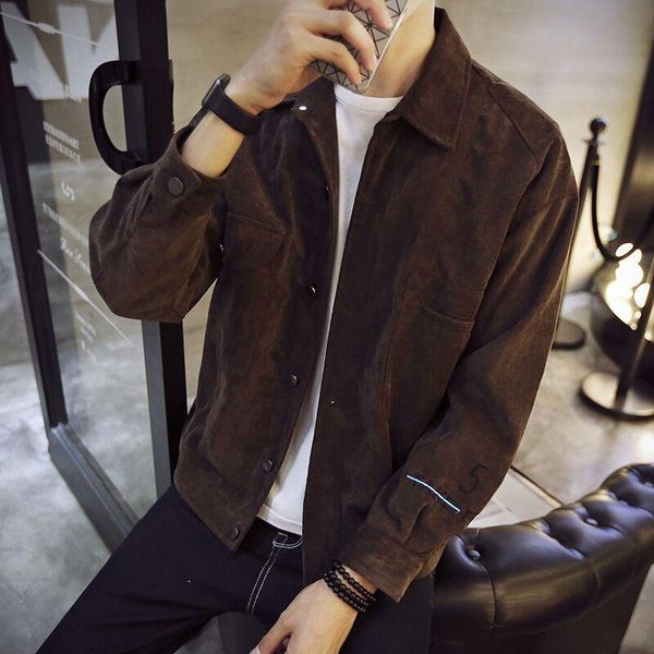 men's jackets corduroy men autumn spring outwear solid turn-down collar coat hip hop streetwear bomber jacket casaco masculino, Black;brown
men's jackets corduroy men autumn spring outwear solid turn-down collar coat hip hop streetwear bomber jacket casaco masculino, Black;brown