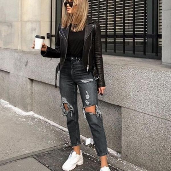 mandylandy summer ripper washed casual denim pants women jeans with holes slimming hole mid waist trousers women's & capris, Black;white
mandylandy summer ripper washed casual denim pants women jeans with holes slimming hole mid waist trousers women's & capris, Black;white