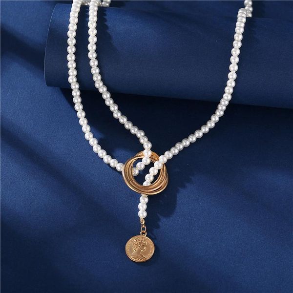 imitation pearls beads wrap necklaces for women geometric portrait coin knot clavicle lock chains necklace choker party jewelry pendant, Silver
imitation pearls beads wrap necklaces for women geometric portrait coin knot clavicle lock chains necklace choker party jewelry pendant, Silver