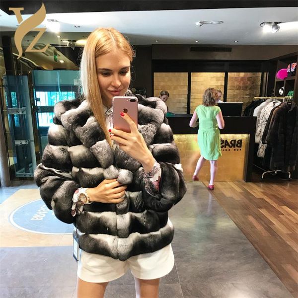 women's fur & faux 2021 classic real rex coat hooded chinchilla jacket with long sleeves female ladies overcoat outwear, Black 
women's fur & faux 2021 classic real rex coat hooded chinchilla jacket with long sleeves female ladies overcoat outwear, Black