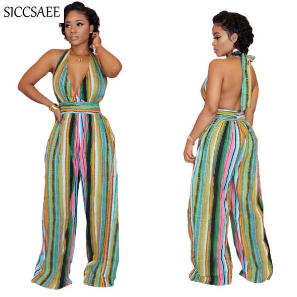 women's jumpsuits & rompers rainbow colorful striped printed halter and for women backless wide leg pants loose overalls boho style, Black;white
women's jumpsuits & rompers rainbow colorful striped printed halter and for women backless wide leg pants loose overalls boho style, Black;white