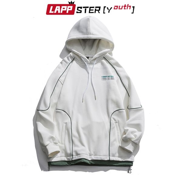 men patchwork fleece hooded hoodies autumn pullover mens harajuku white sweatshirts japan streetwear 210420, Black
men patchwork fleece hooded hoodies autumn pullover mens harajuku white sweatshirts japan streetwear 210420, Black