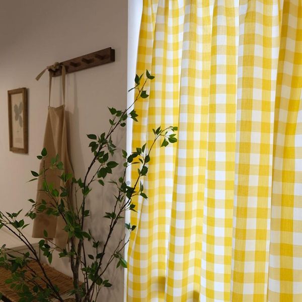 curtain yellow check nordic ins korean cotton fabric finished home decoration living room & drapes
curtain yellow check nordic ins korean cotton fabric finished home decoration living room & drapes