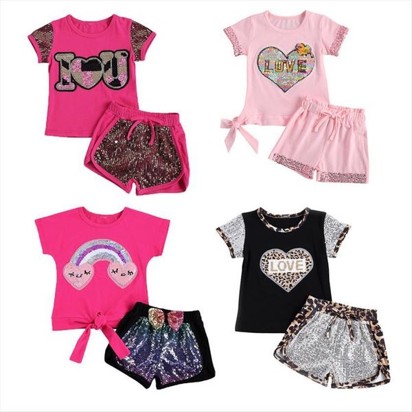 2 7y fashion infant baby girls clothes sets 2pcs sequined letter print short sleeve t shirts bowknot shorts 4 style, White
2 7y fashion infant baby girls clothes sets 2pcs sequined letter print short sleeve t shirts bowknot shorts 4 style, White