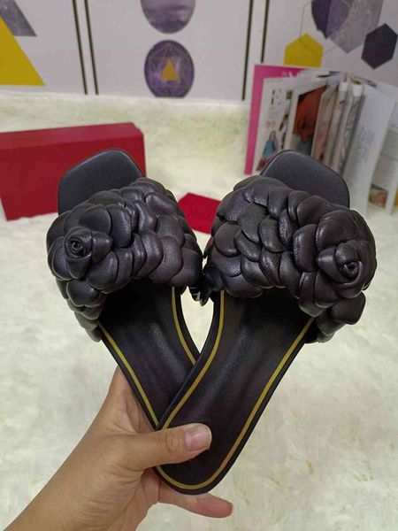 open toe slides slippers with flower luxury zapatos de mujer summer footwears female sapato feminino beach flip flops, Black
open toe slides slippers with flower luxury zapatos de mujer summer footwears female sapato feminino beach flip flops, Black