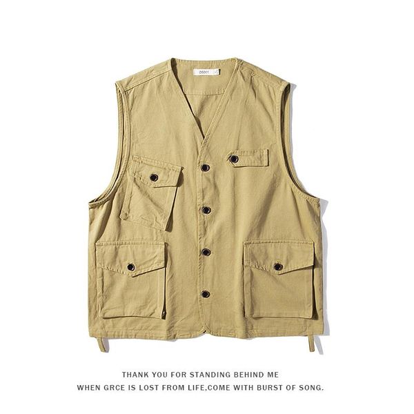 men's vests large size cotton work vest mens fishing camping sleeveless jacket outdoor male waistcoats with many multi pocket, Black;white
men's vests large size cotton work vest mens fishing camping sleeveless jacket outdoor male waistcoats with many multi pocket, Black;white