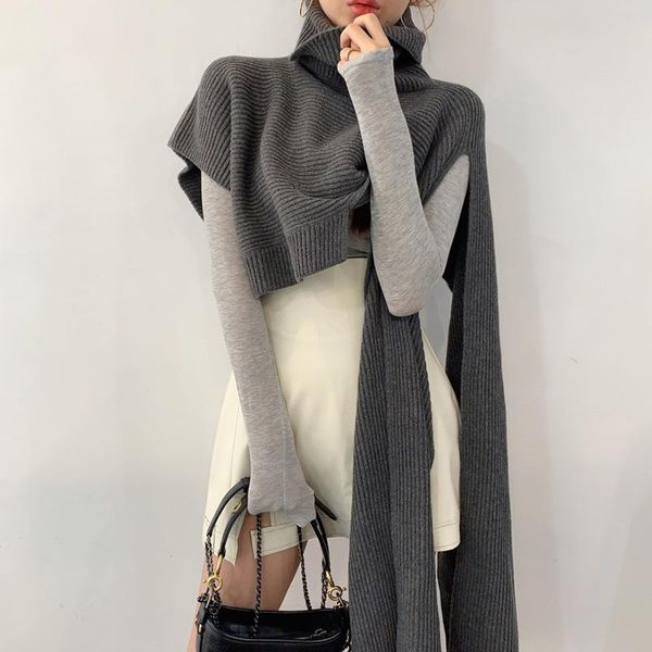 women's sweaters 2021 spring autumn fashion pullover femme turtleneck irregular scarf cape chic long sleeve jumper knitted loose, White;black
women's sweaters 2021 spring autumn fashion pullover femme turtleneck irregular scarf cape chic long sleeve jumper knitted loose, White;black