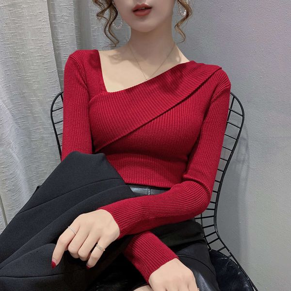 women's sweaters sweatersautumn and winter slant collar t-shirt women's sense of design minority red v-neck slim body with base co, White;black
women's sweaters sweatersautumn and winter slant collar t-shirt women's sense of design minority red v-neck slim body with base co, White;black