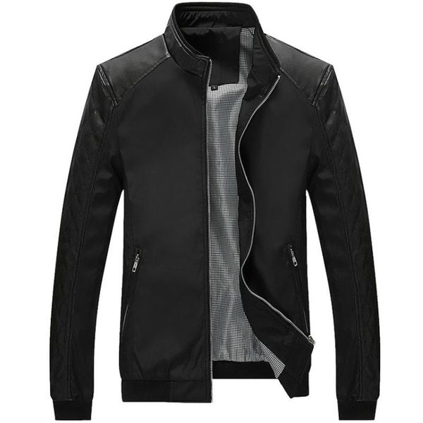 men's jackets 5xl spring pu patchwork casual men bomber windbreaker thin solid slim male coats brand clothing, Black;brown
men's jackets 5xl spring pu patchwork casual men bomber windbreaker thin solid slim male coats brand clothing, Black;brown