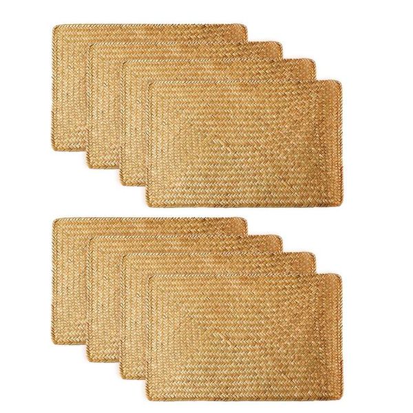mats & pads pack of 8, natural seagrass place mat, 17.7 x 11.8inch, hand-woven rectangular placemats home holiday table decoration
mats & pads pack of 8, natural seagrass place mat, 17.7 x 11.8inch, hand-woven rectangular placemats home holiday table decoration