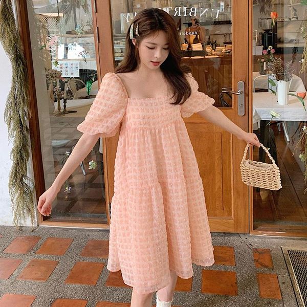 6681# maternity clothes summer plaid square collar chiffon short sleeves loose stylish dress pregnant women mom dresses, White
6681# maternity clothes summer plaid square collar chiffon short sleeves loose stylish dress pregnant women mom dresses, White