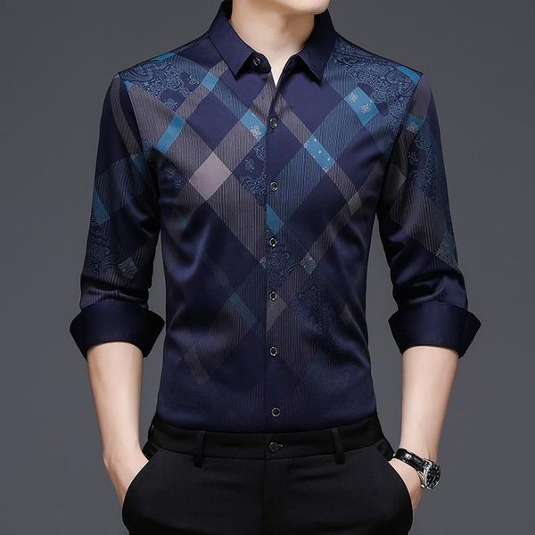 men's casual shirts sleeve long spring rhombic men autumn business fashion pattern work luxury shirt elasticity camisa masculina slim f, White;black
men's casual shirts sleeve long spring rhombic men autumn business fashion pattern work luxury shirt elasticity camisa masculina slim f, White;black