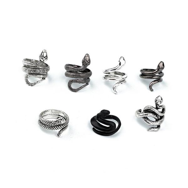 cluster rings retro punk snake ring for men women silver color unique designcolor opening adjustable, Golden;silver
cluster rings retro punk snake ring for men women silver color unique designcolor opening adjustable, Golden;silver