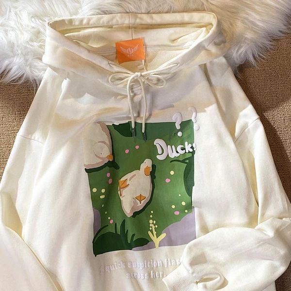women's hoodies & sweatshirts duck printing harajuku women kawaii sweatshirt funny cartoon hooded female 2021, Black
women's hoodies & sweatshirts duck printing harajuku women kawaii sweatshirt funny cartoon hooded female 2021, Black